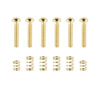 Banworks Tornillos entonación #4-40 UNC×5/8" acero inoxidable con resortes, para Fender Strat ST, set 6 JT/QMLS-03 Dorado