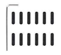 Banworks Tornillos métricos M3 x 12 mm de acero inoxidable para puente de trémolo para guitarras eléctricas o bajos importados, paquete de 12 JT/QMLS-02, color negro