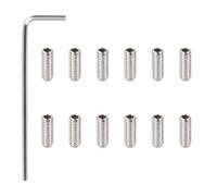 Banworks Tornillos métricos M3 x 8 mm de acero inoxidable para puente de trémolo para guitarras eléctricas o bajos importados, paquete de 12 JT/QMLS-02 cromados