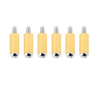 Banworks Tornillos pastilla bobina simple #6-32 UNC×3/4" tubo goma, para Fender Strat ST USA/MEX, 6Pcs JT/SYQLS-08 Cromado
