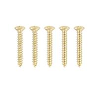 Banworks Tornillos puente Hardtail Tele #6×7/8" tornillos madera cabeza ovalada Phillips, para Fender Telecaster TL Mex/EE.UU, set 5 JT/LXBLS-02 Dorado