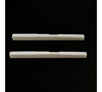 Banworks Tuercas compensadas de 6 cuerdas para guitarra acústica, radio superior, R400, hueso de ganado real, tuercas de puente ranuradas para guitarra folk/clásica de 39 pulgadas, paquete de 2 JT/XZ
