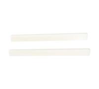 Banworks Tuercas de guitarra acústica de 6 cuerdas, 80 x 3 x 9/8 mm, radio superior, R400, tuercas de puente de guitarra ranuradas para guitarra folk/clásica, paquete de 2 JT/XZ-14, color blanco