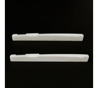 Banworks Tuercas para guitarra acústica de 6 cuerdas, 74 x 3 x 9 mm, radio superior, R400, tuercas de puente ranuradas para guitarra folk/clásica, paquete de 2 JT/XZ-12, color blanco