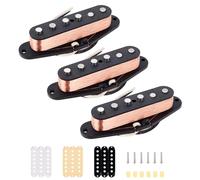 Banworks Vintage Hot 60s SSS Pastilla 52,39mm Alnico 2 bobina fibra | Juego de pastillas de bobina simple Vintage F para guitarra eléctrica Fender Stratocaster Strat ST JT/SYQ-08