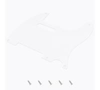 Banworks Vintage Original '51-'59 5-Hole Tele Pickguard 1.5mm/0.059inch Grosor Biselado 1 Capa Placa de Rasguño Tele para Fender Telecaster Estilo Vintage USA/Mexicano JT/HB-19 Blanco