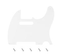 Banworks Vintage Original '51-'59 5-Hole Tele Pickguard 1.5mm/0.059inch Grosor Biselado 1 Capa Placa de Rasguño Tele para Fender Telecaster Estilo Vintage USA/Mexicano JT/HB-19 Blanco