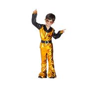 Banyant Toys, S.L. - DISFRAZ DE DISCO DORADO NIÑO - KK6490-7-9 años
