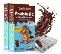 BANYCE Probiotics for Kids with Prebiotic Fiber Sugar Free Chocolate Chewable Supplements - Kids Probiotic Dietary Supplement Chewables for Digestive Health - Toddlers, Kids & Teens 40 Count (Pack of