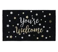Banzaii Felpudo de Coco Entrada Casa 40 x 70 cm con Base Antideslizante - Glitter You'Re Welcome