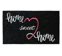 Banzaii Felpudo de Coco Entrada Casa 40x70 cm con Base Antideslizante - Negro Home Sweet Home