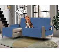Banzaii - Funda para sofá con Chaise Longue Impermeable de 3 plazas, Acolchada, Reversible, con Bolsillos de Almacenamiento, Color Avio con Chaise Longue Derecha/Izquierda