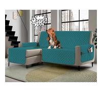 Banzaii - Funda para sofá con Chaise Longue Impermeable de 3 plazas, Acolchada, Reversible, con Bolsillos de Almacenamiento, Color Petróleo con Chaise Longue Derecha/Izquierda