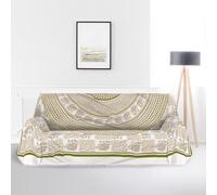Banzaii Toalla de Playa Grande Antiarena, Manta Foulard para Cama y Sofá, Cubrecama, Cubresofá de Algodón - 210x230 cm, Elefante Beige