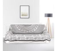 Banzaii Toalla de Playa Grande Antiarena, Manta Foulard para Cama y Sofá, Cubrecama, Cubresofá de Algodón - 210x230 cm, Elefante Gris