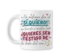BAOBAB REGALOS TESTIGOS DE BODA (¿Quieres ser Testigo de la Boda del Año? - Para Regalar - Novios - Casados - Definición testigo - Tarjeta de petición. - Taza para Enlace)