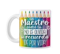 BAOBAB REGALOS Un Maestro como Tú Se Recuerda De Por Vida - Taza Profesores y Profesoras Fin De Curso - maestro - maestra. Cerámica blanca