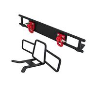 Baoblaze 1 Juego Parachoques para Coche RC 1/10 Parachoques Frontal Y Trasero con Soporte de Gancho Guardia Protectora para Crawler Y Chasis Hierro Revestido R, Negro
