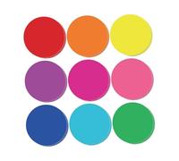 Baoblaze 108 Recortes Circulares de Papel para tablones de anuncios, cartulina Circular versátil de 9 Colores para proyectos de Manualidades Escolares para, Grande