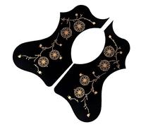 Baoblaze 2 Uds de Guitarra Acústica Antireemplazo, Protectores de Púas Autoadhesivos con Forma de Pájaro, Mano, Estilo 1 Negro