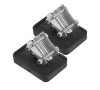 Baoblaze 2x Alfombrilla extensión para escalera, estabilizador patas escalera, protector flexible, tope ayuda para escaleras, Negro