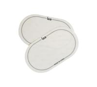 Baoblaze 2x parches de cabeza de tambor accesorios de instrumentos de percusión duraderos para piezas de tambor pegatina protectora Protector de cabeza de, blanco 15,7 cm x 9 cm