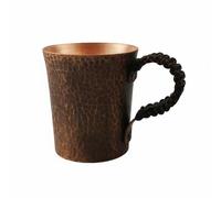 Baoblaze 4 Piezas Taza de Cobre Artesanal Taza para Té Vaso Martillado Taza Vintage con Brillo Envejecido y Carácter Tradicional Adecuada para Té Diario, 10 Cm