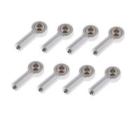 Baoblaze 8 Piezas Articulación Bola RC Modelo Cabezal Universal Nylon Empuje Metal Repuesto Instalable Adecuado para Coches Rastreadores Helicópteros Y, M3 Plata