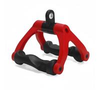 Baoblaze Accesorio para Polea Mango de Jalón Manija de Agarre Antideslizante con Recubrimiento TPE Antisiebre y Soporte de Palma Completa para Reducir, Rojo+Negro
