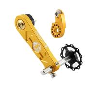 Baoblaze Ajustador de tensión de Cadena de Bicicleta, Tensor de Cadena Simple, fácil instalación, convertidor de Velocidad única para Bicicleta, Oro