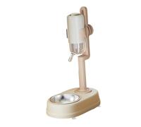 Baoblaze Alimentador Automático para Mascotas con Bebedero Integrado Incluye Dispensador de Agua de Pie Plato de Comida Extraíble Función Ajustable Suministro, Blanco