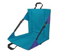 Baoblaze Asiento Plegable para Exterior Cojín Silla Respaldo Almohadilla Colchoneta con Ángulo de Respaldo Ajustable y Transporte Fácil Asa y Correa en, Azul Púrpura