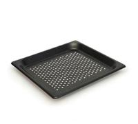 Baoblaze Bandeja Antiadherente para Horno Lámina de Horno Bandeja de Cocción de Asado Construcción Metálica con Borde y Opción, 354 325 25mm, Bandeja Para Hornear Perforada Antiadherente