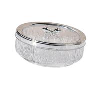 Baoblaze Bandeja para Servir Comida, Bandeja para Aperitivos, giratoria, a Prueba de Polvo, Decorativa, portátil, para Guardar Secos, Plato de Postre, Arco de Plata