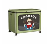 Baoblaze Baúl de Almacenamiento Plegable Contenedor Caja con Ruedas Giratorias Silenciosas Tapa con Cierre Antipolvo Material PP Plástico Adecuado para, Verde, Suéter Perro