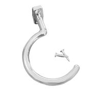 Baoblaze Billiard Bridge Hook Accesorio para Mesa de Billar Soporte para Cues de Zinc Aleado Gancho para Rack de Bolas Pieza de Montaje Resistente Adecuado Par, Plata