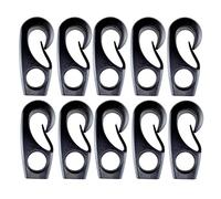 Baoblaze Blesiya, 10 Ganchos Elásticos de Nailon Negro con Cordón Amortiguador.