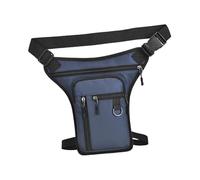 Baoblaze Bolsa de Pierna Bolsa Muslo Riñonera Impermeable PU Correa Ajustable Diseño Versátil Apta para Ciclismo Motociclismo Senderismo Pesca Trabajo, Azul
