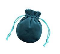 Baoblaze Bolsa de Terciopelo para Joyas, Bolsa de Regalo, Recuerdo de Fiesta, con cordón, Organizador para baratijas, dijes, Collares, Piedras, día de, Azul 7.5x9.5cm