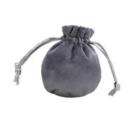 Baoblaze Bolsa de Terciopelo para Joyas, Bolsa de Regalo, Recuerdo de Fiesta, con cordón, Organizador para baratijas, dijes, Collares, Piedras, día de, Gris Oscuro 6.5 X 8.5 Cm