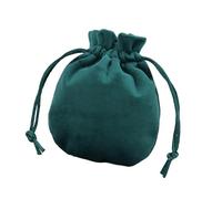 Baoblaze Bolsa de Terciopelo para Joyas, Bolsa de Regalo, Recuerdo de Fiesta, con cordón, Organizador para baratijas, dijes, Collares, Piedras, día de, Verde Oscuro 9.5 X 11.5 Cm
