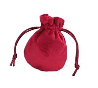Baoblaze Bolsa de Terciopelo para Joyas, Bolsa de Regalo, Recuerdo de Fiesta, con cordón, Organizador para baratijas, dijes, Collares, Piedras, día de, Vino Tinto 6.5x8.5cm
