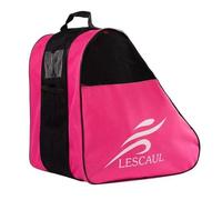 Baoblaze Bolsa para Patines en Línea Bolsa de Almacenamiento Mochila Porta Casco Compartimentos Amplios con Malla Transpirable en PVC Adecuada para Patinaje Parque Escuela Viajes, Rosa