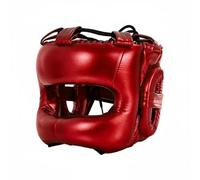 Baoblaze Boxeo Protector de Cabeza de PU con Barra Protectora Nasal Almohadilla Gruesa Protección y Ventilación Adecuada para Entrenamiento Competición Hombres y Mujeres, Red