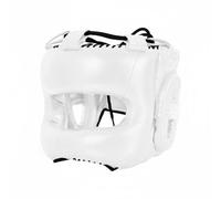 Baoblaze Boxeo Protector de Cabeza de PU con Barra Protectora Nasal Almohadilla Gruesa Protección y Ventilación Adecuada para Entrenamiento Competición Hombres y Mujeres, White