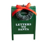 Baoblaze Buzón de Cartas a Papá Noel Buzón Navideño Colgante Adorno Ornamento Combinación de PVC E Hierro de Tacto Delicado Adecuado para de Navidad, Verde, Individual