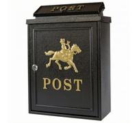 Baoblaze Buzón de Pared Vintage Buzón Exterior Caja de Postal Postal Metálico con Diseño Clásico y Tapa Antilluvia en Aluminio y, Negro, Style to 10