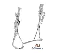 Baoblaze Caballete para Bicicleta Eléctrica con Apoyo Central Metálico Soporte de Doble Pata Y Pie de Reemplazo para Estacionamiento Adecuado para Tareas de L, Doble Agujero, 14inch