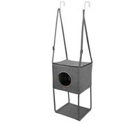 Baoblaze Cama para Gatos Ajustable Hamaca Colgante Puerta Cama Doble Niveles Refugio Cerrado Mirador Alto Poliéster y PVC con Correas Regulables Adecuada para Interiores
