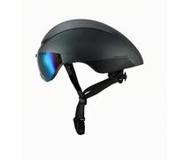 Baoblaze Casco Ciclismo Integrado de Ciclismo con Visor Reflectante Interior de Espuma Absorbente Correa Ajustable y Ventilación Múltiple Adecuado para, Negro Titanio